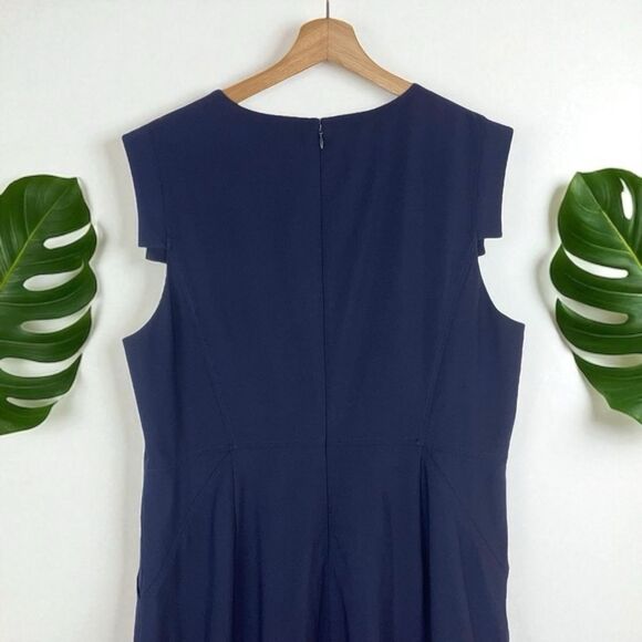 J. Crew Resume Dress in Italian Stretch Wool in Navy - Picture 8 of 11